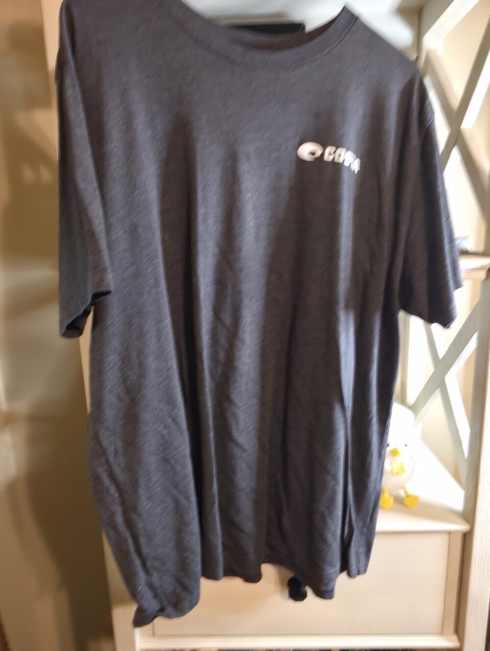 Costa Men's Charcoal Gray Short Sleeve Tee with Small Logo